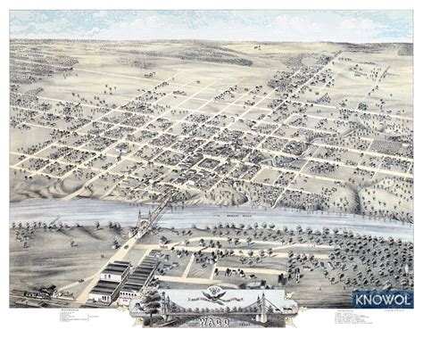 Beautifully Restored Map Of Waco Texas From 1873 Knowol