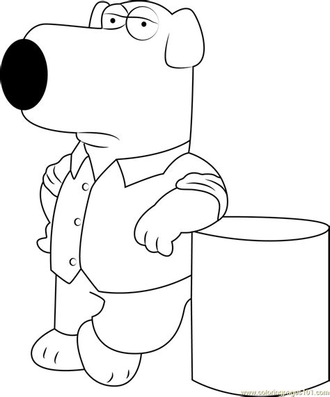 Click on the picture to download this fun family guy coloring page. Brian Griffin Stands Coloring Page - Free Brian Griffin ...