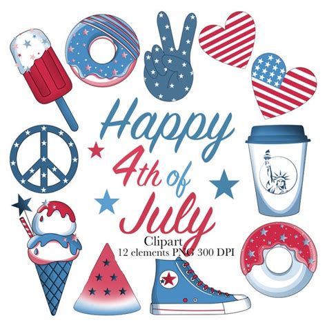 Juli Clipart Usa Clipart Digital Clipart Independence Day Etsy Belgi