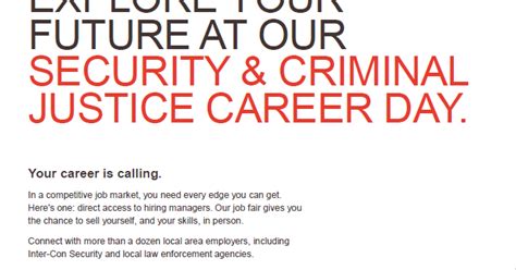 Ccjs Undergrad Blog Security Criminal Justice Career Fair