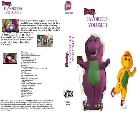 Barney Favorites Volume 1 Scratchpad Fandom