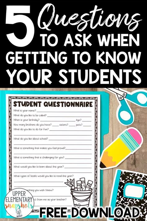 5 Questions To Ask When Getting To Know Your Students First Day Of