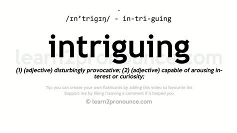 Pronunciation Of Intriguing Definition Of Intriguing Youtube