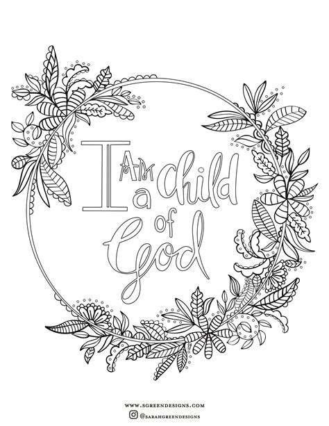 28+ collection of bible love coloring pages. Free coloring page, I am a child of God, Christian ...