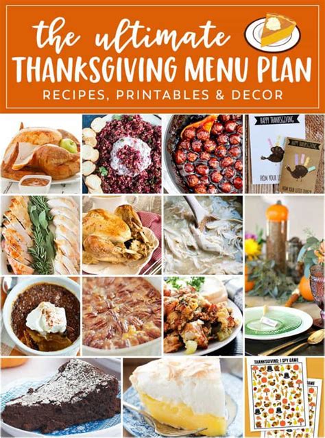 Thanksgiving Meal Plan Recipes Reluctant Entertainer