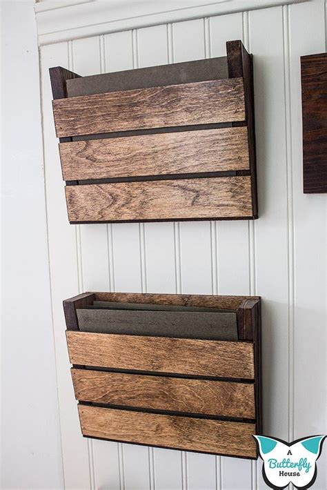 Build A Small Beautiful Farmhouse Wood Wall Organizer For Your Office