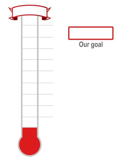 Goal Thermometer Fundraising Thermometer Goal Charts Goal