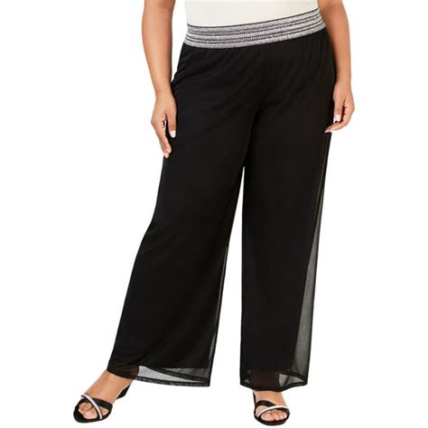 Jm Collection Jm Collection Womens Pull On Casual Wide Leg Pants