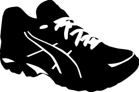 Running Shoe Silhouette Vector At Collection Of