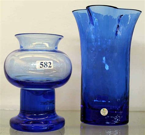 Kosta Sweden Sea Glas Bruk Vases Cote D Azur Tint Scandinavian Named Designers Glass