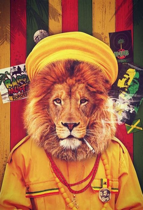 Rasta Lion Drawing