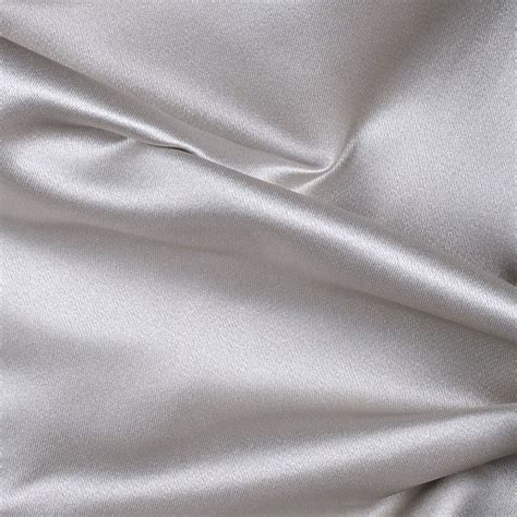 Soft Silver Silk Duchesse Satin Satin Silk Fashion Fabrics