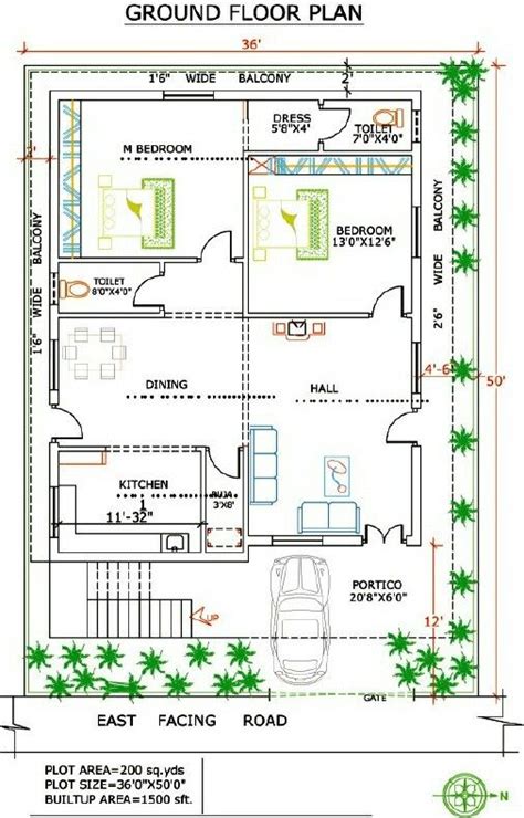 +18 #10 best house plan for 30*30*30*30 north facing as per vastu. Superior | West facing house, 2bhk house plan, Indian ...