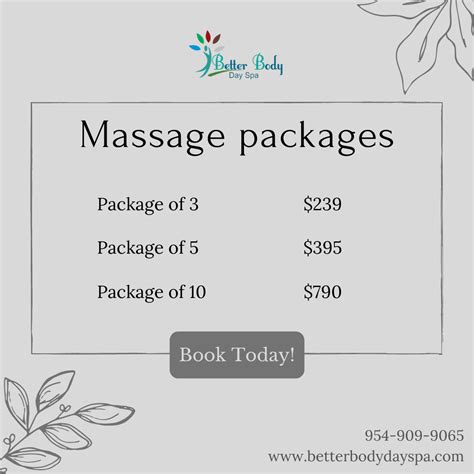 Packages We Offer For Massage If Youre Interested In Buying One Of Our Packages Give Us A Call