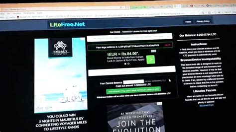 Litecoin Ltc Min New Faucet Youtube