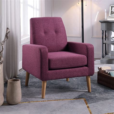 Dazone Modern Upholstered Accent Chair Comfy Armchair Tufted Button