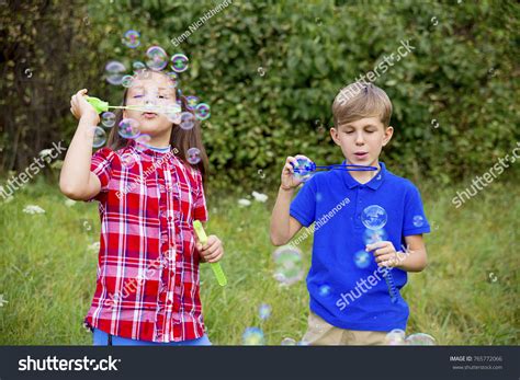 Kids Playing Bubbles Stock Photo 765772066 Shutterstock