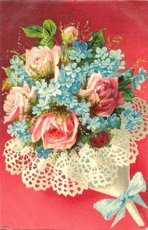 Vintage Images Roses Postcards Fleurs Cartes Postales Vintage