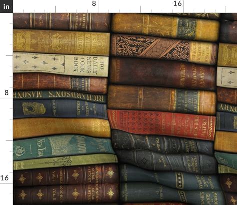 Spoonflower Fabric Library Vertical Books Book Shelves Fancy
