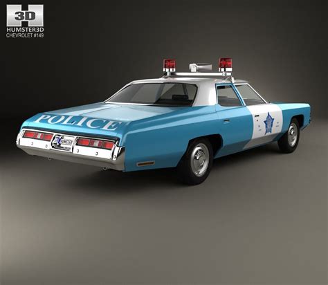 Chevrolet Impala Police 1972 3d Model Old Police Cars Army Police
