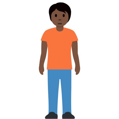 🧍🏿 Person Standing Dark Skin Tone Emoji 1 Click Copy Paste