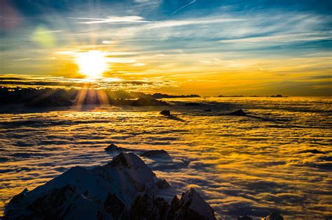 Sunset Over Swiss Alps Blochmäntig Flickr