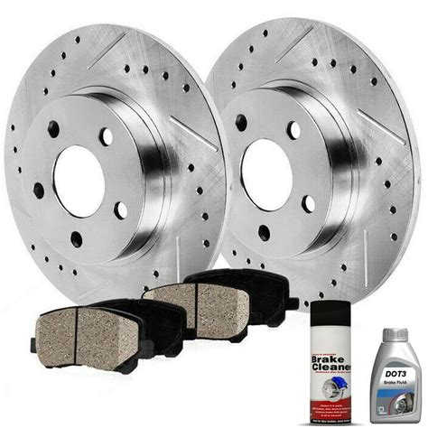 Front Drilled And Slotted Brake Rotors Ceramic Brake Pads Cleaner