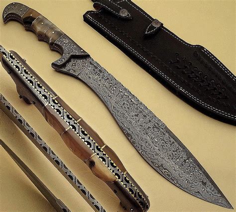 Custom Handmade Hunting Sword Comes With Leather Sheath Etsy