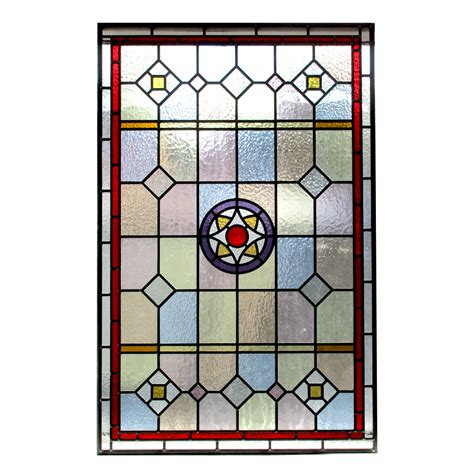 Intricate Victorian Stained Glass Panel - From Period Home Style