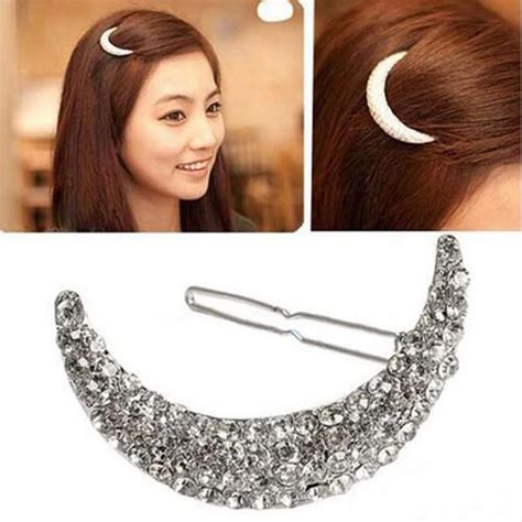 Buy Shuangshuo New Crystal Moon Rhinestone Hair Accessories For Women Pearl