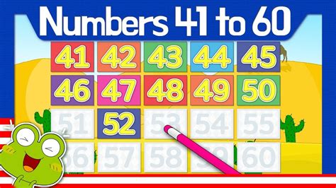 Learn Numbers 41 To 60 Shadow Matching Numbers 60 Learn Counting