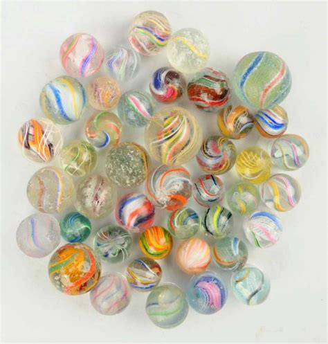 Lot Detail Lot Of 42 Handmade Marbles