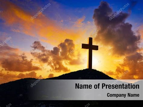 Churches With Crosses Powerpoint Template Churches With Crosses