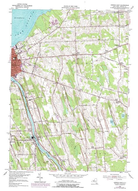 Oswego East Topographic Map 124000 Scale New York