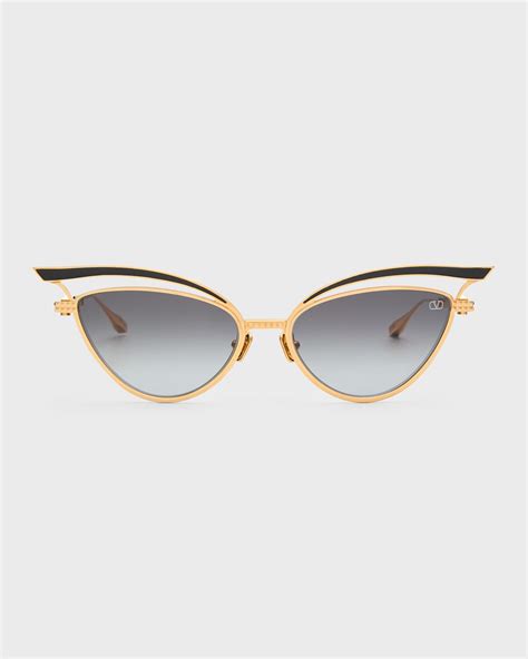 valentino garavani v glassliner titanium cat eye sunglasses neiman marcus