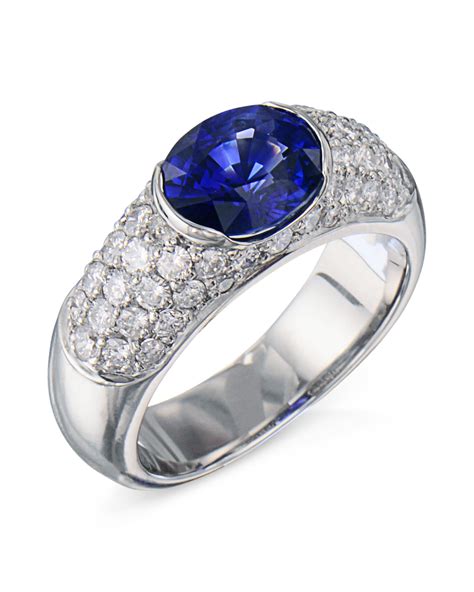 Oval Blue Sapphire Diamond Ring Turgeon Raine