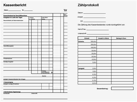 Das zählprotokoll ist eine simple sache. Kassenbericht 2017 Vorlage Inspiration Muster ...