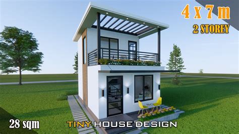 Small House Design 4 X 7 M Two Storey Youtube