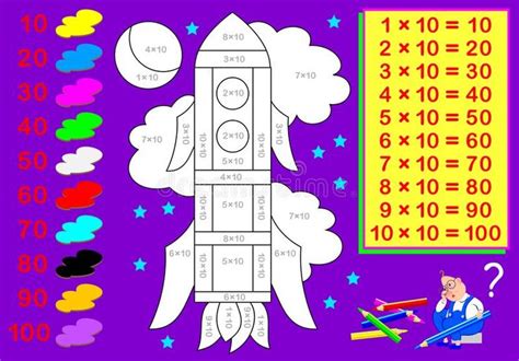 worksheet  exercises  children  multiplication  ten