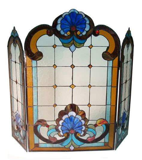 Choose from tiffany glass, glass with metal enclosures, and modern glass panels to upgrade the style of your fireplace. Fine Art Lighting Tiffany 3 Panel Stained Glass Fireplace Screen & Reviews | Wayfair.ca