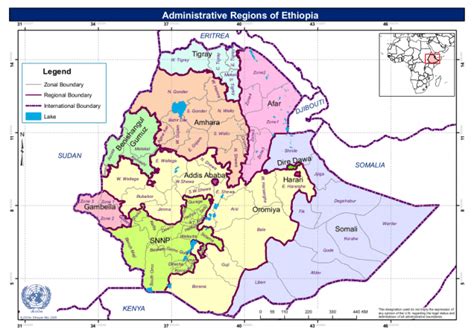 Administrative Regions Of Ethiopia Ethiopia Reliefweb
