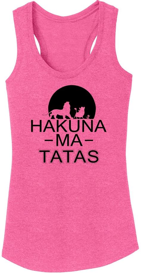 ladies hakuna ma tatas funny breast cancer awareness shirt tri blend tank top ebay