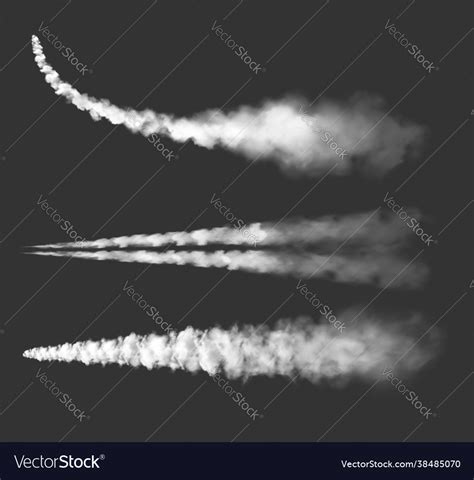 Airplane Chemtrails Plane Smoke Trails Royalty Free Vector