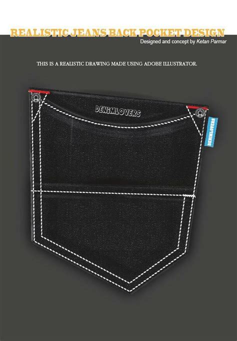 My Realistic Denim Jeans Back Pocket Designs On Behance Jean Pocket