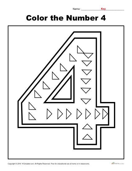 Color the number 4