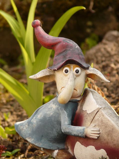 Funny Dwarf Figure In The Garden Free Image Download