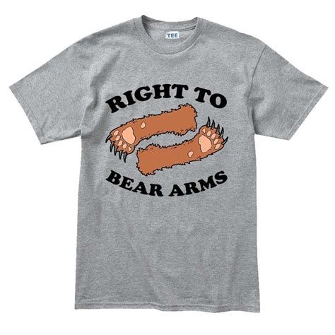 Mens Right To Arms Bear T Shirt Forged From Freedom