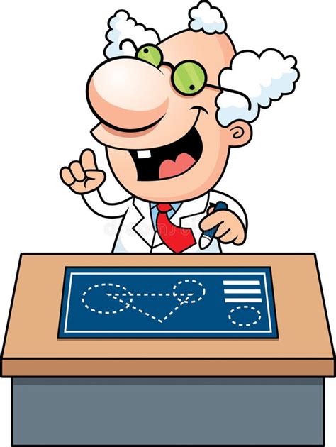 Cartoon Mad Scientist Blueprints Stock Vector Illustration Of Idea