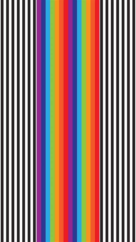 Rainbow Lines Geometric Horizontal Minimal Minimalist Modern