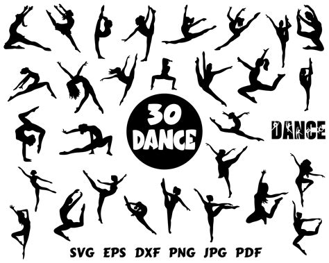 Dance Svg Dance Silhouette Dance Svg Bundle Dance Cut File Etsy